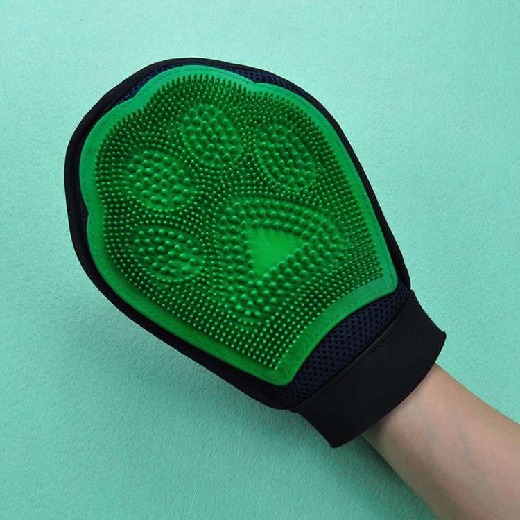 Dog clean massage mitten pet two-sided bath massage brush golden samoye bath clean mitten